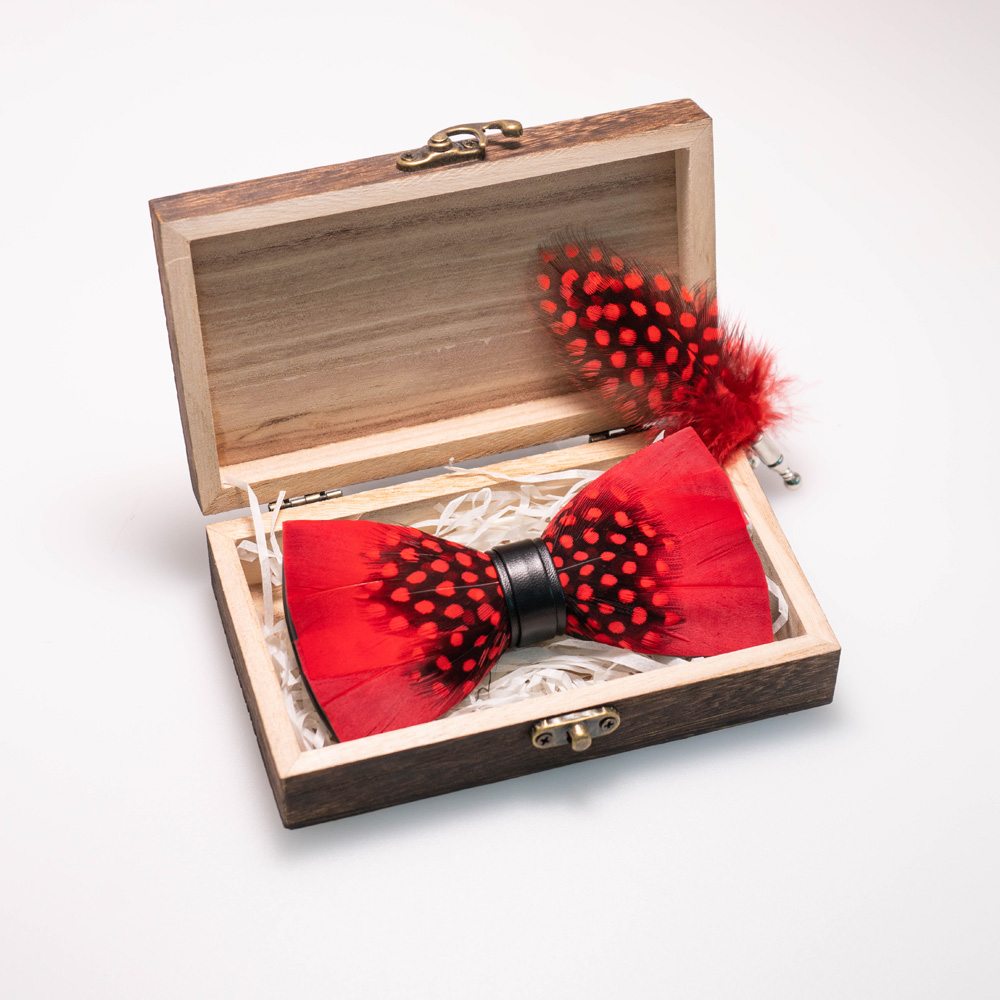 EASTEPIC Handmade Feather Bow  - Neck Tie Set Box review and price