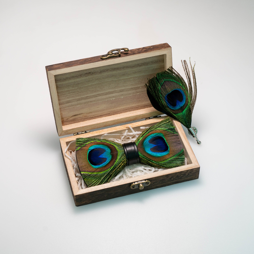EASTEPIC Handmade Feather Bow  - Neck Tie Set Box review and price